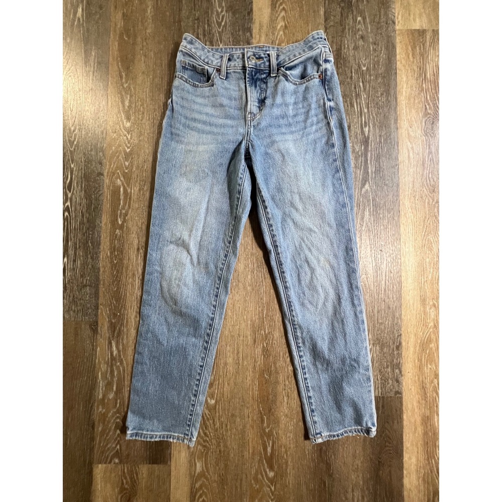 Old Navy OG Straight Jeans Womens Size 2 Blue Light Wash High Rise Denim